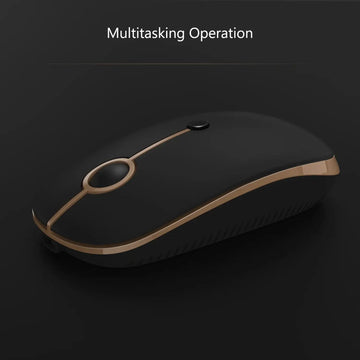 Jelly Comb MS02B Triple Mode Wireless Mouse, 2.4G Wireless + Bluetooth + Bluetooth Rechargeable Mouse - Imported from UK